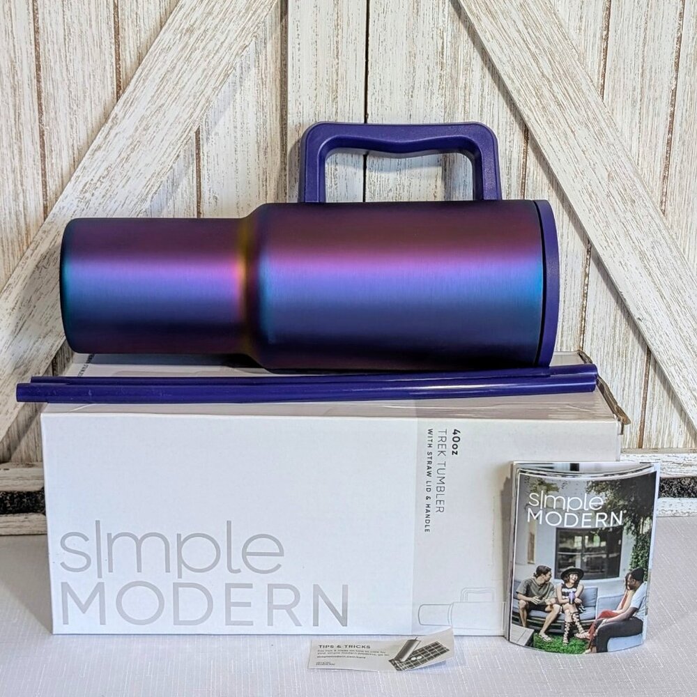 Simple Modern PRISM 40 oz Trek Tumbler with Handle NIB - Picture 5 of 9